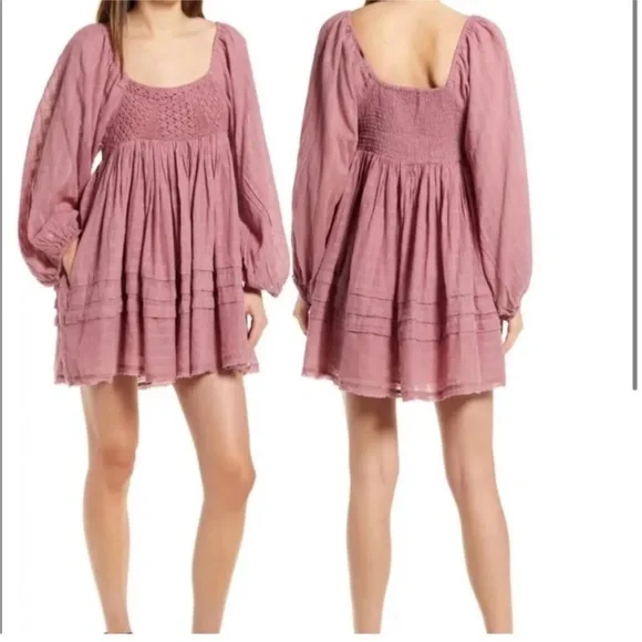 Free People womans BOHO Rose Mini Dress size XS - Picture 2 of 5